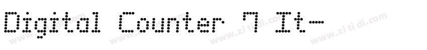 Digital Counter 7 It字体转换